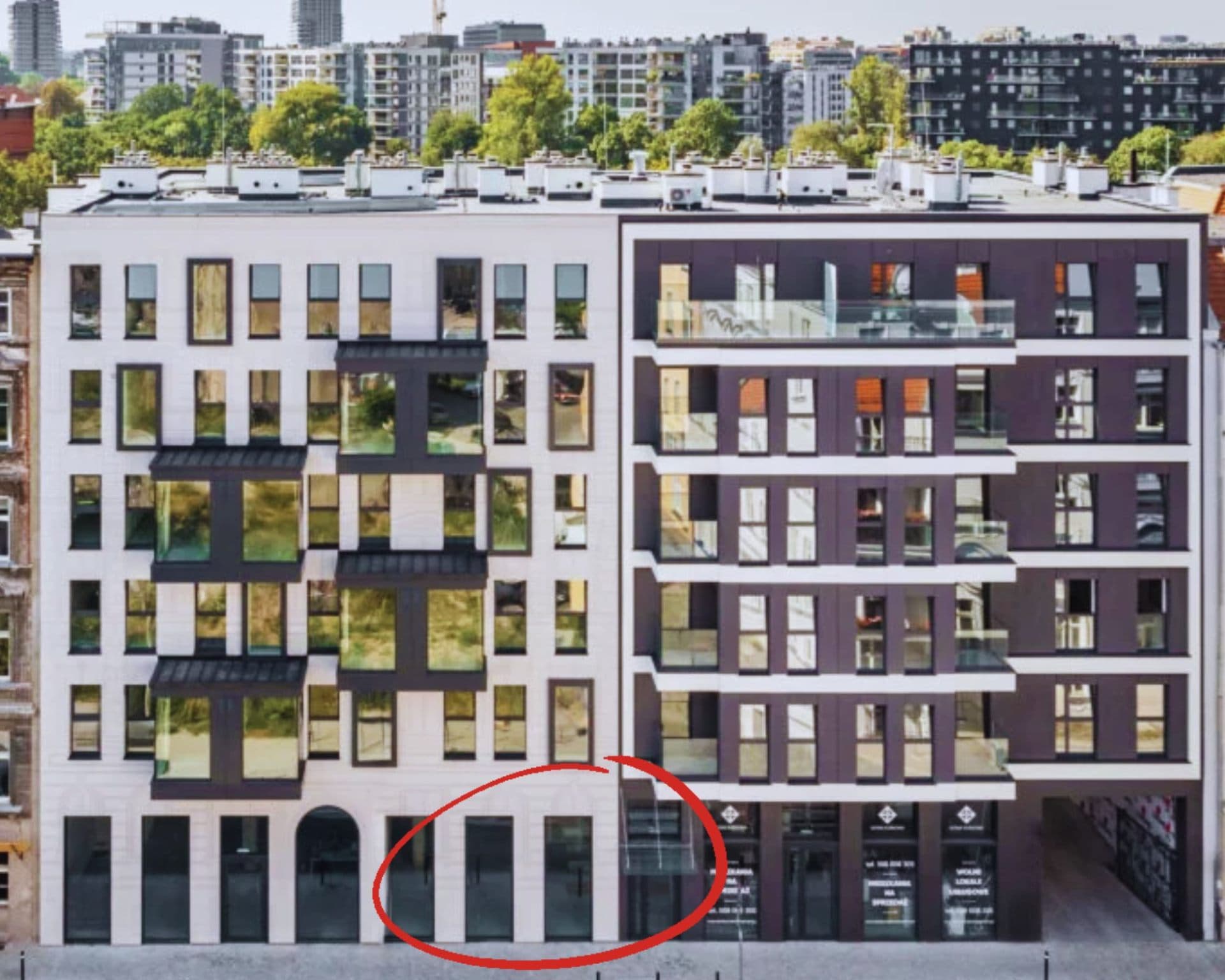 Duże Witryny - Centrum – Wysokość 5 m - Kurkowa